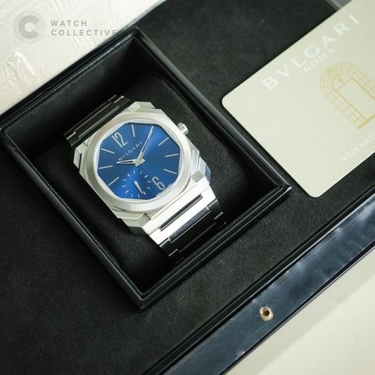 Bvlgari Octo Finnissmo Stainless steel blue dial 40mm 103431