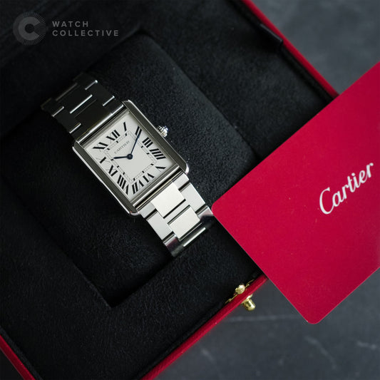 2021 FULL SET Cartier Tank solo in mid size with Bracelet, Quartz movement W5200014