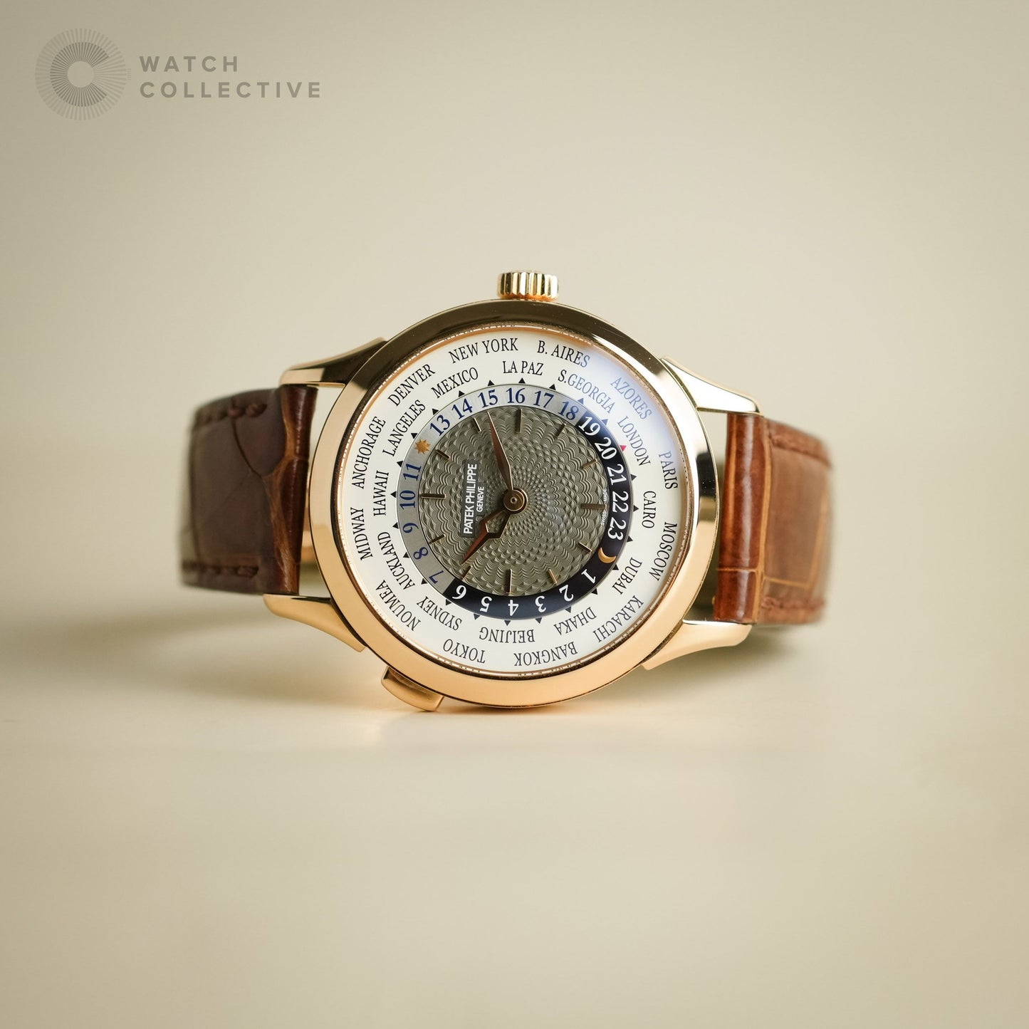 Patek Philippe World Time Complications 18k Rose Gold 38.5mm automatic 5230R-012
