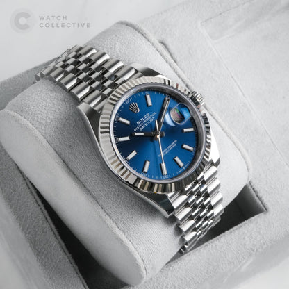 Rolex Datejust Blue Diamond dial Stainless Steel 41mm automatic 126334