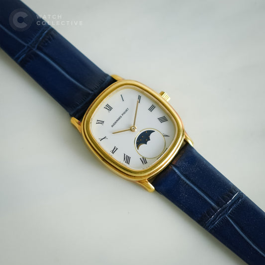 18k yellow gold ellipse  moonphase 22mm manual winding