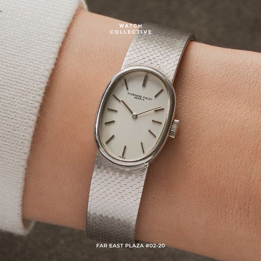 Audemars Piguet Ellipse White Dial 18k White Gold 22mm Manual