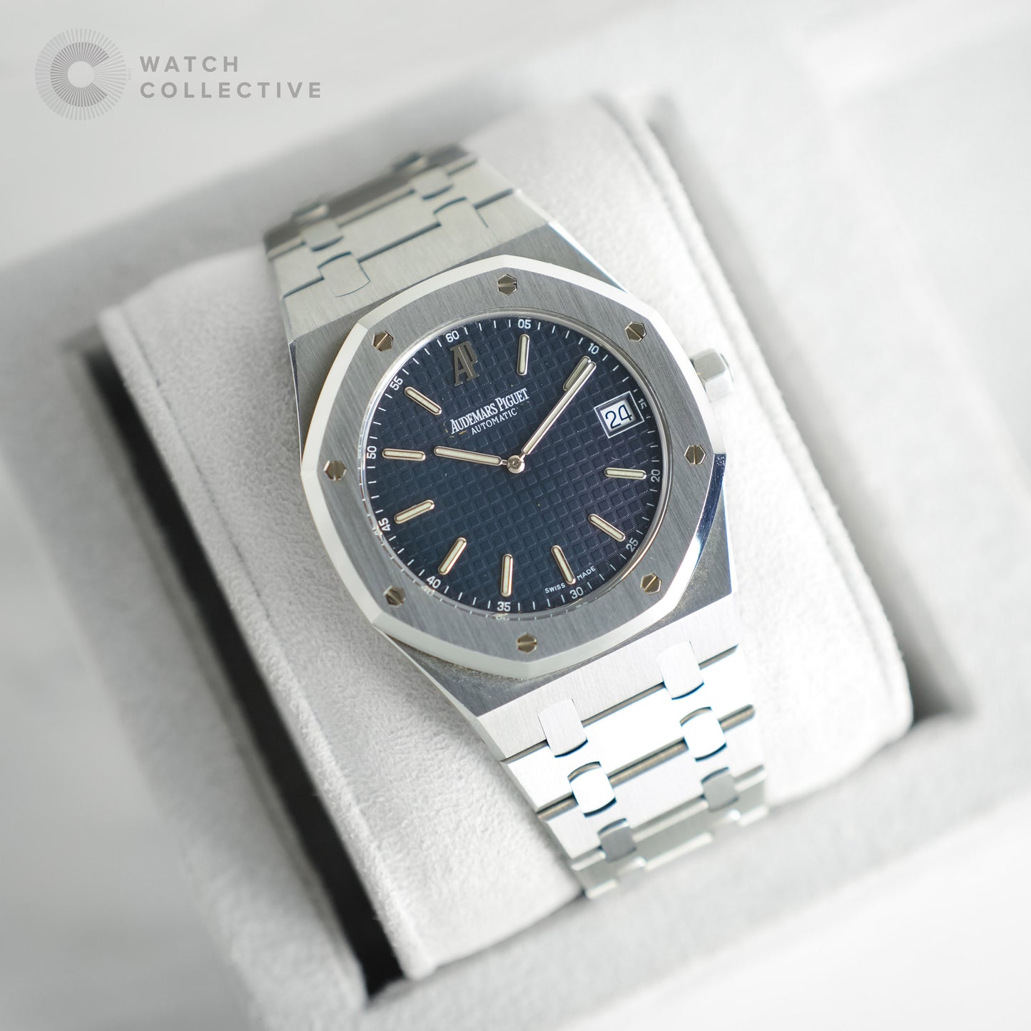 Audemars Piguet Royal Oak blue dial 39mm automatic 15202ST
