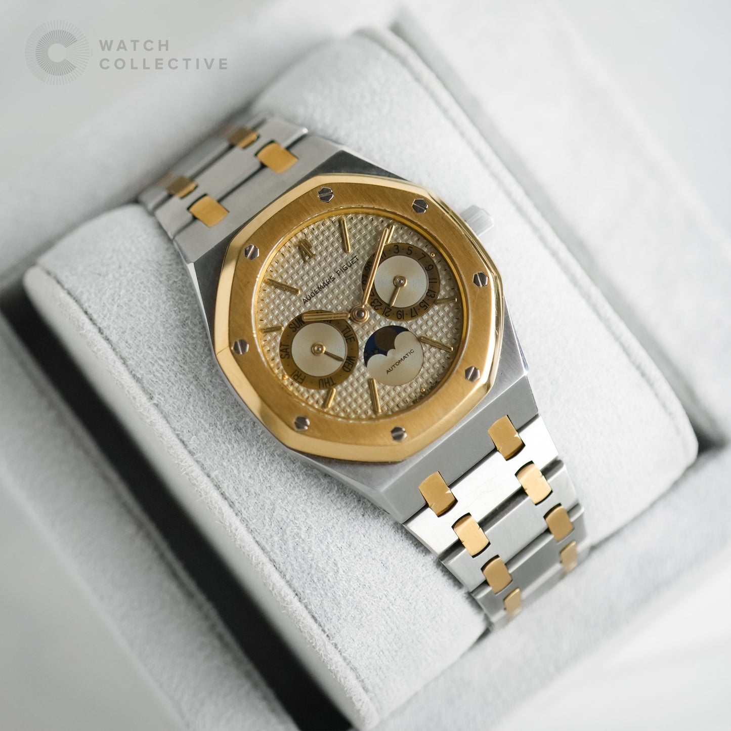 Audemars Piguet Royal Oak Owl Day-Date Moonphase Two-Tone 25594SA | AP Printed Archives + AP Service Papers