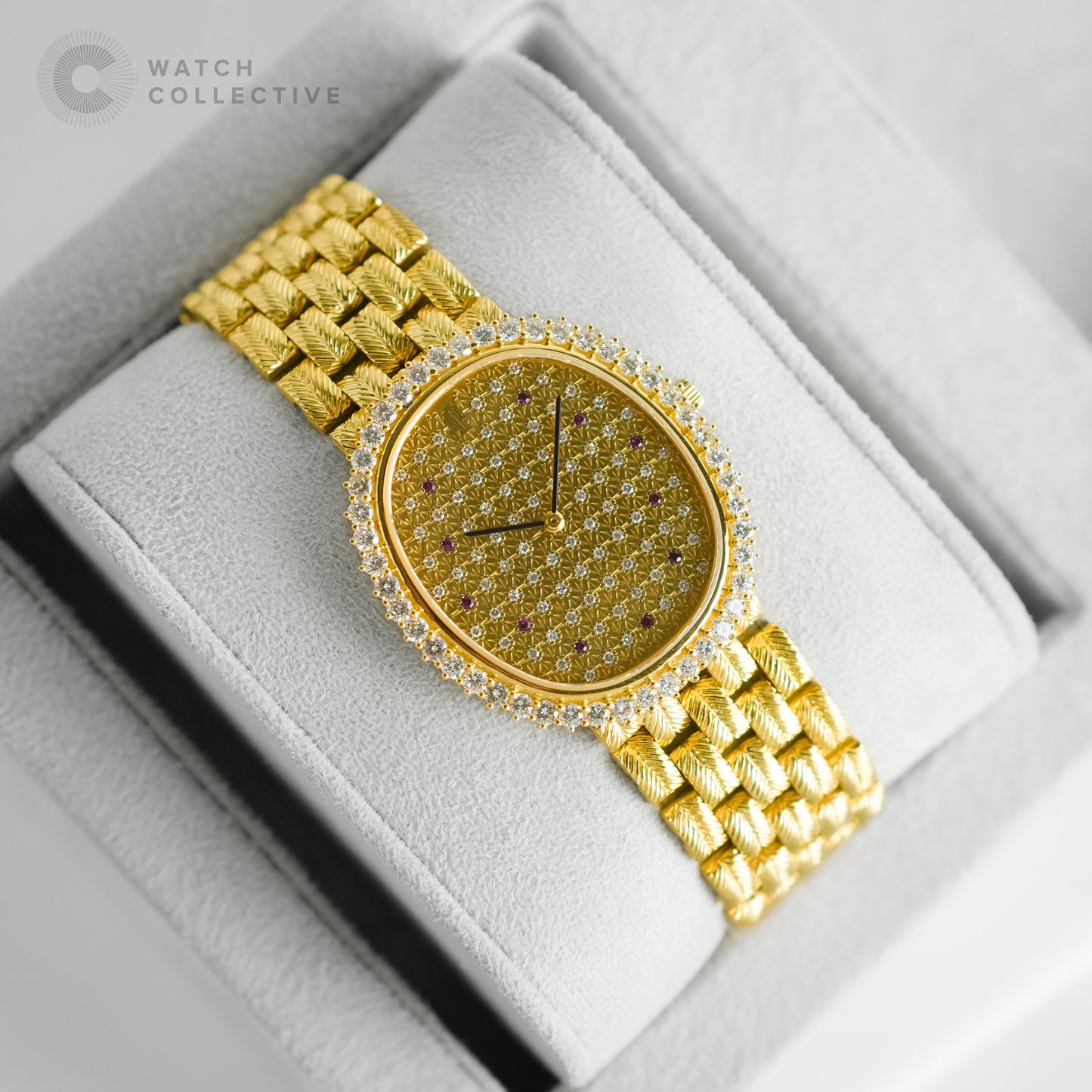 Audemars Piguet Feather Cobra Diamond Dial with Rubies, Factory Set Bezel 14744BA/Z/0900BA 01 29mmx31mm