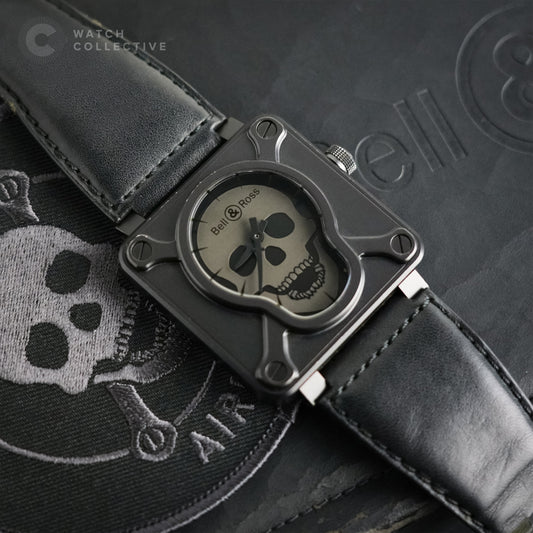Bell & Ross Airborne II Skull Limited Edition Stainless Steel BR01-92-AU-Airborne | Complete Set