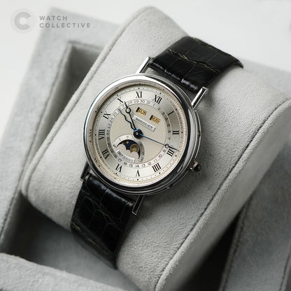 Breguet 18K White Gold Classique "Serpentine" Triple Calendar Moonphase 3040BB1186