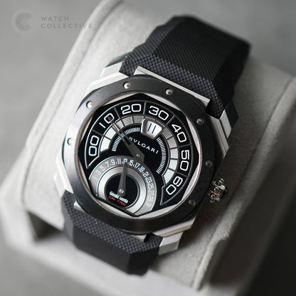 Bvlgari Octo Bi-Retrograde Jumping Hour by Gerald Genta BGO43BSCVDBR | Complete Set