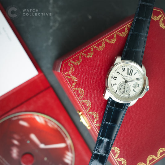 Cartier Calibre De Cartier Stainless steel white dial 42mm automatic 3389