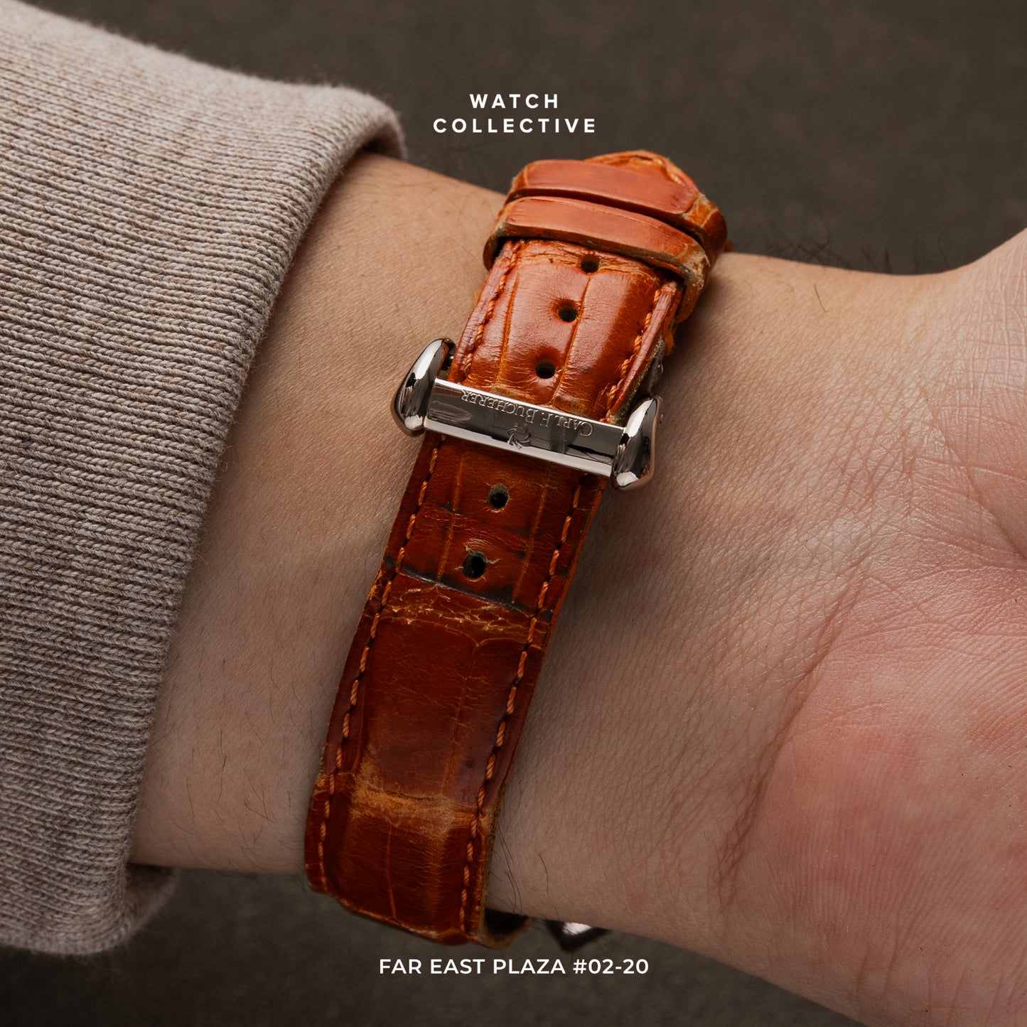 Carl F. Bucherer Alacria Fancy Diva Baguette Cut Orange sapphire Stainless steel 31x45mm quartz