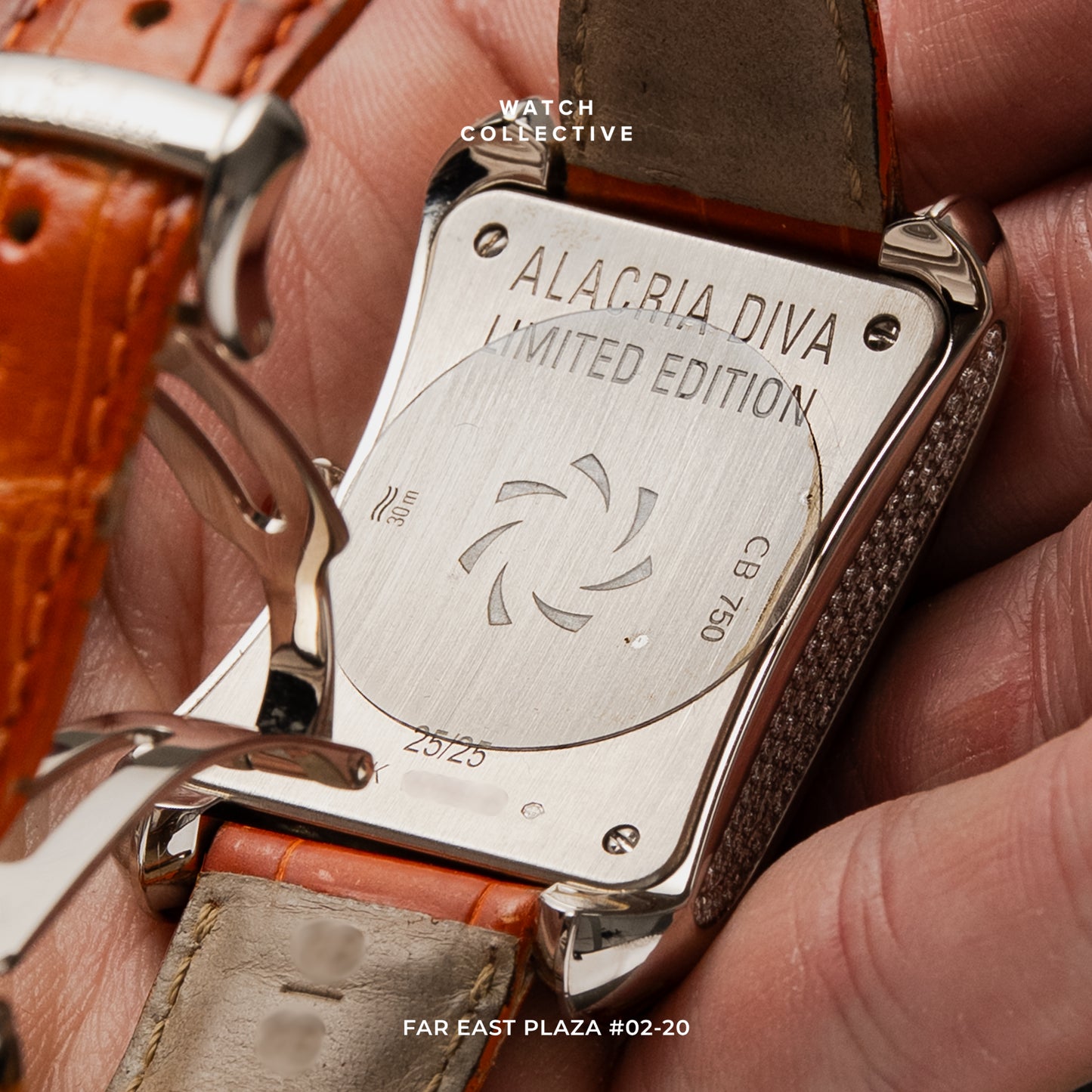 Carl F. Bucherer Alacria Fancy Diva Baguette Cut Orange sapphire Stainless steel 31x45mm quartz
