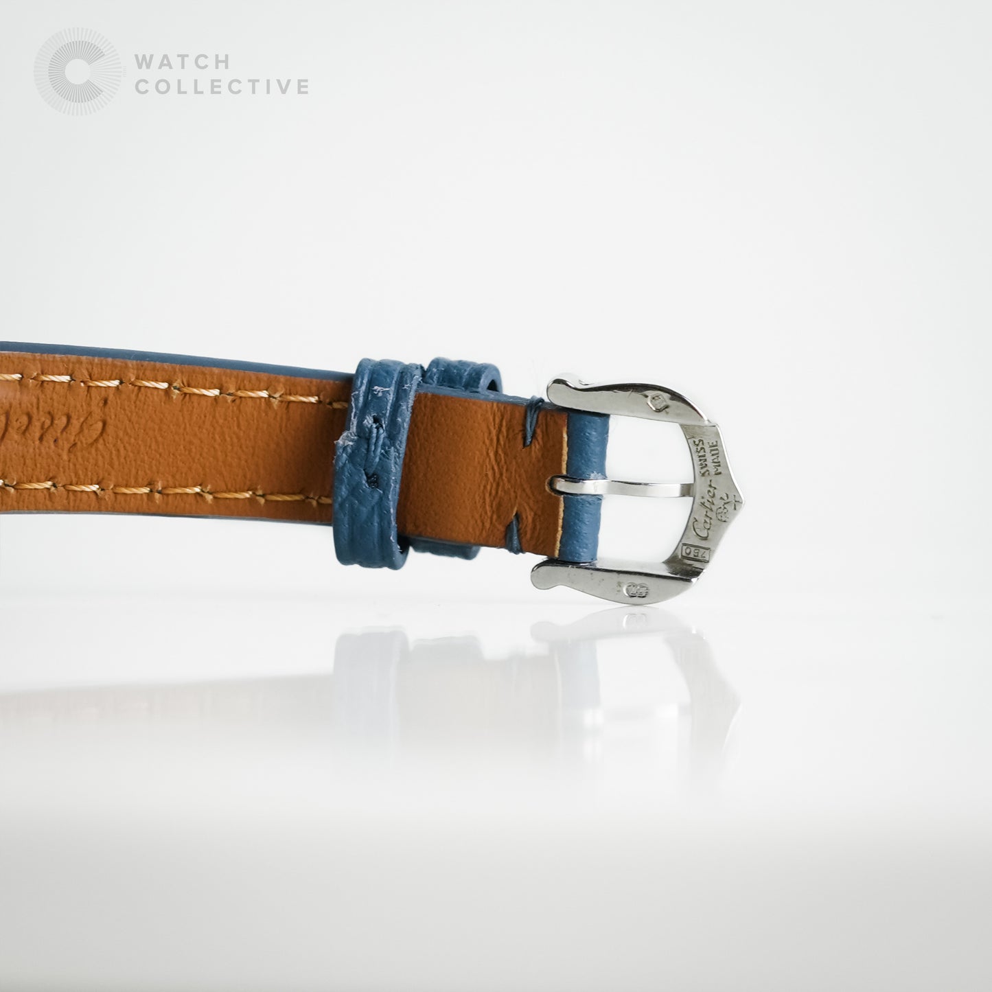 Cartier Baignoire 18k White Gold AM Diamonds 23mm Quartz 1955