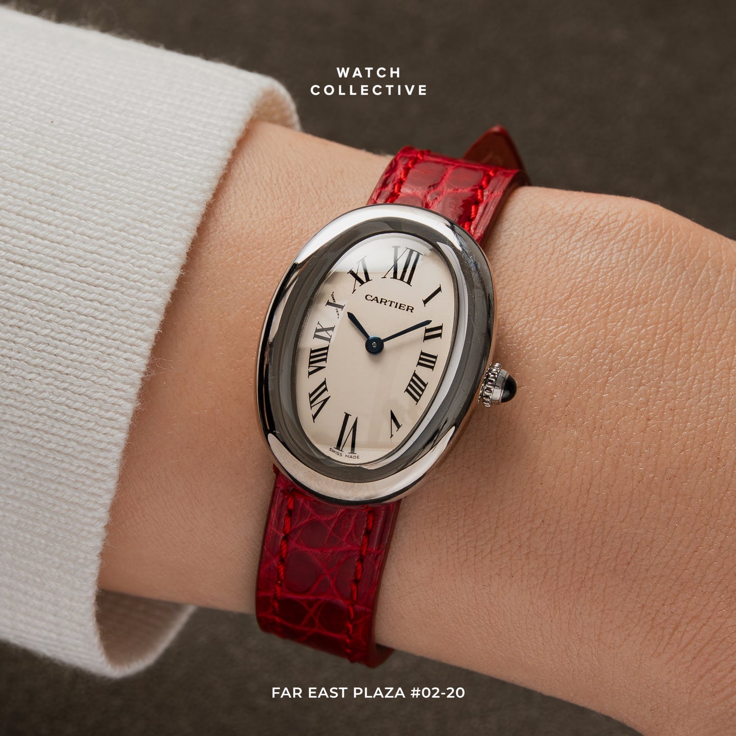 Cartier Baignoire 18k White Gold 23mm quartz 1955