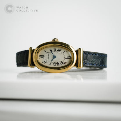 Cartier Baignoire 18k Yellow Gold Hidden Clasp Quartz 20mm W1514857