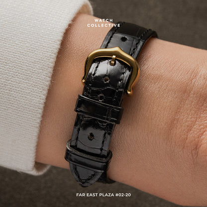 Cartier Baignoire Medium size on bracelet Gold/Steel 23mm Quartz 80579