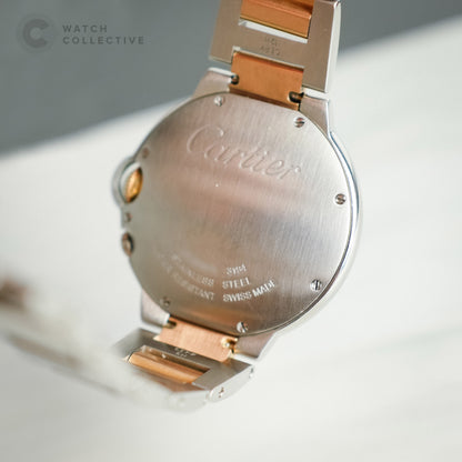 Cartier Ballon Bleu steel/red gold 38mm quartz W6920027