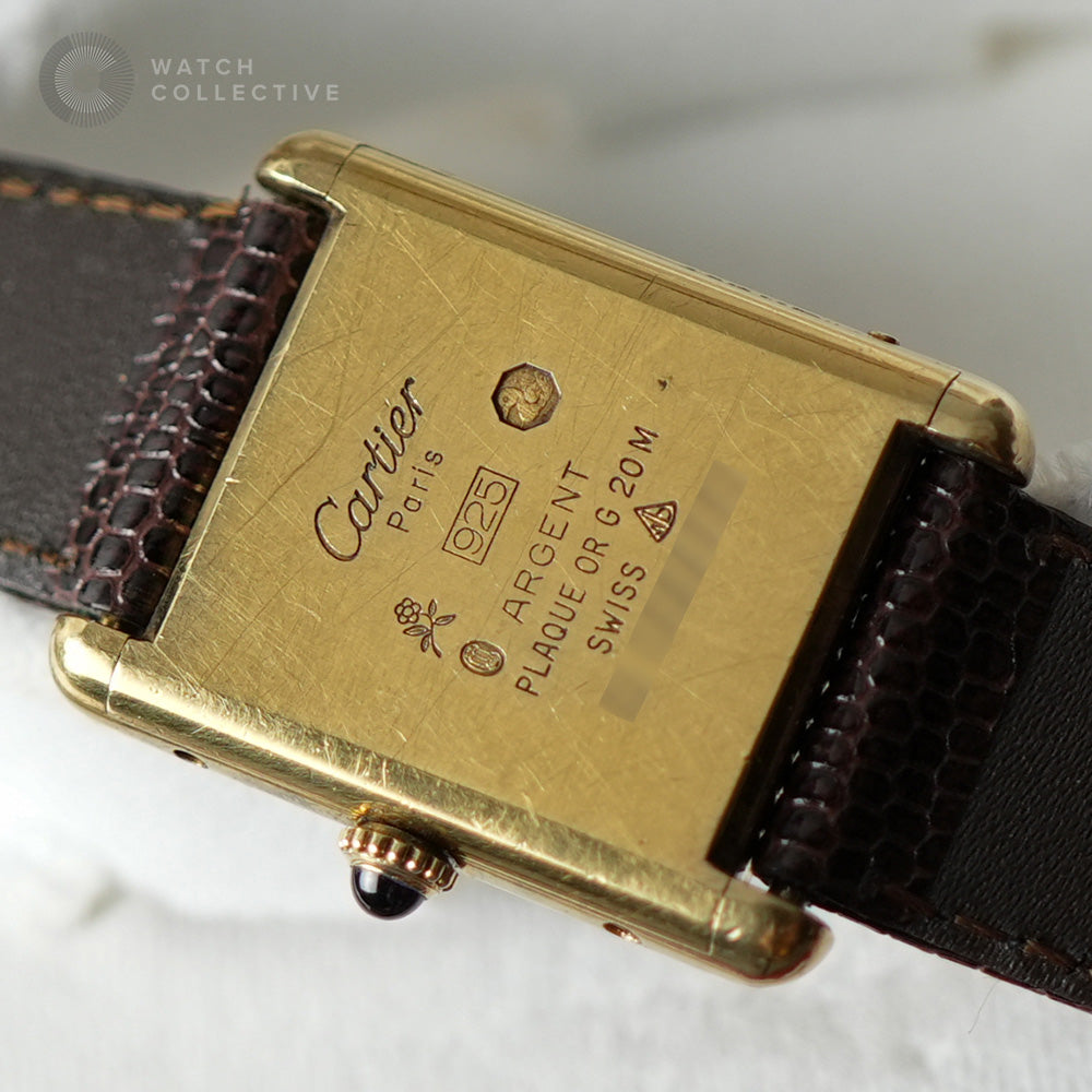 Cartier Must de Cartier Tank Brown Wood Pattern