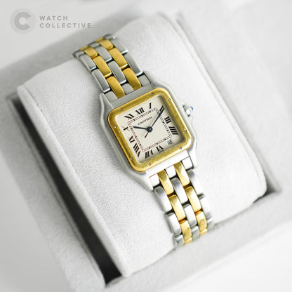Cartier Panthere medium gold/steel 27mm quartz 183949