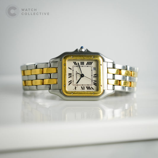 Cartier Panthere medium gold/steel 27mm quartz 183949