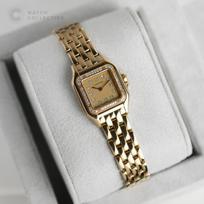 Cartier Panthere Yellow Gold Diamond Dial 1280 | Complete Set