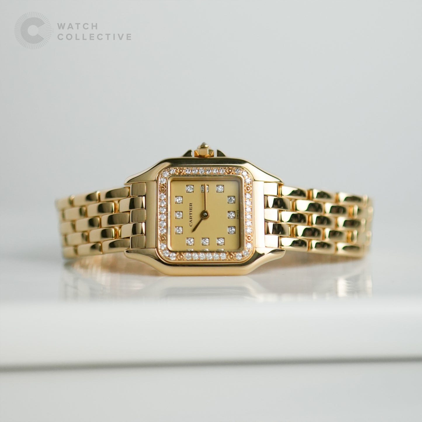 Cartier Panthere Yellow Gold Diamond Dial 1280 | Complete Set