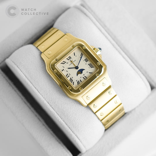 Cartier Santos Galbee Moonphase Full Yellow Gold 819901