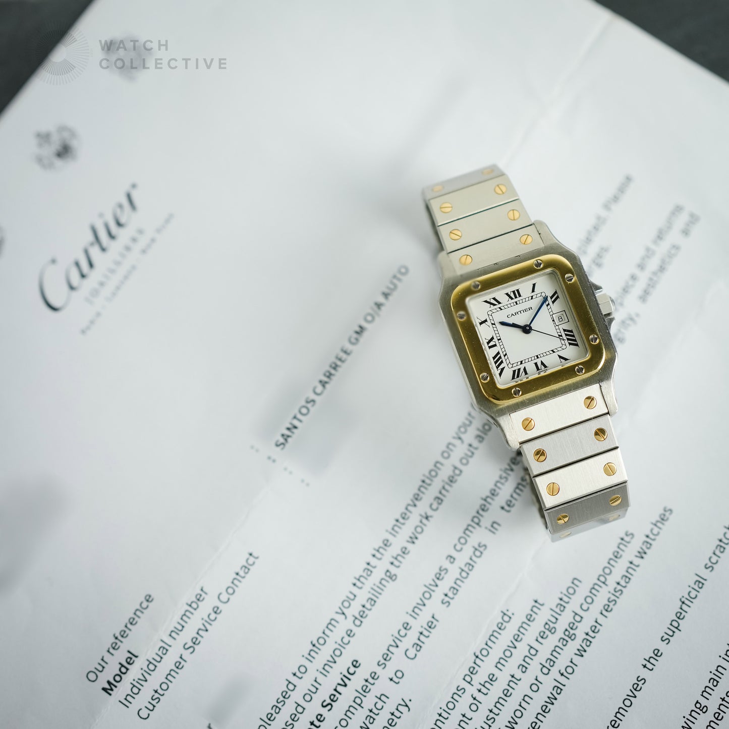 Cartier Santos Carree Two Tone Stainless Steel Automatic 2961