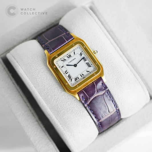 Cartier Santos Dumont 18k Yellow Gold Extra plate Paris dial 27x36mm Manual 96054