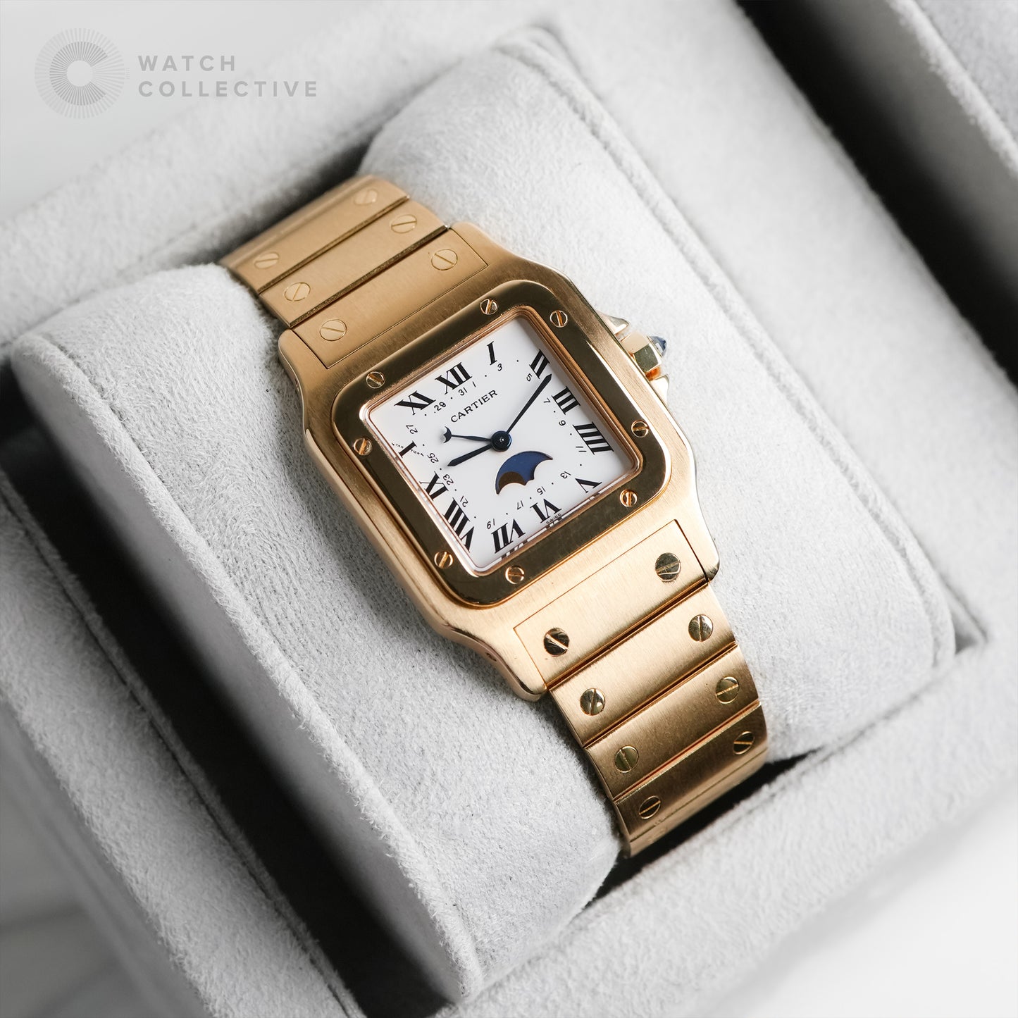 Cartier Santos Galbee Moonphase 18k Yellow Gold 819901