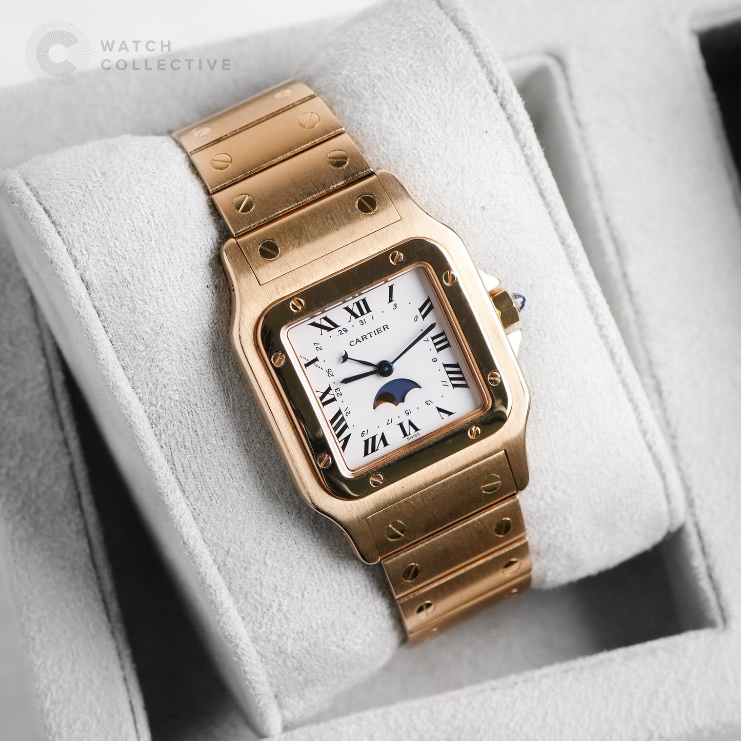 Cartier Santos Galbee Moonphase 18k Yellow Gold 819901