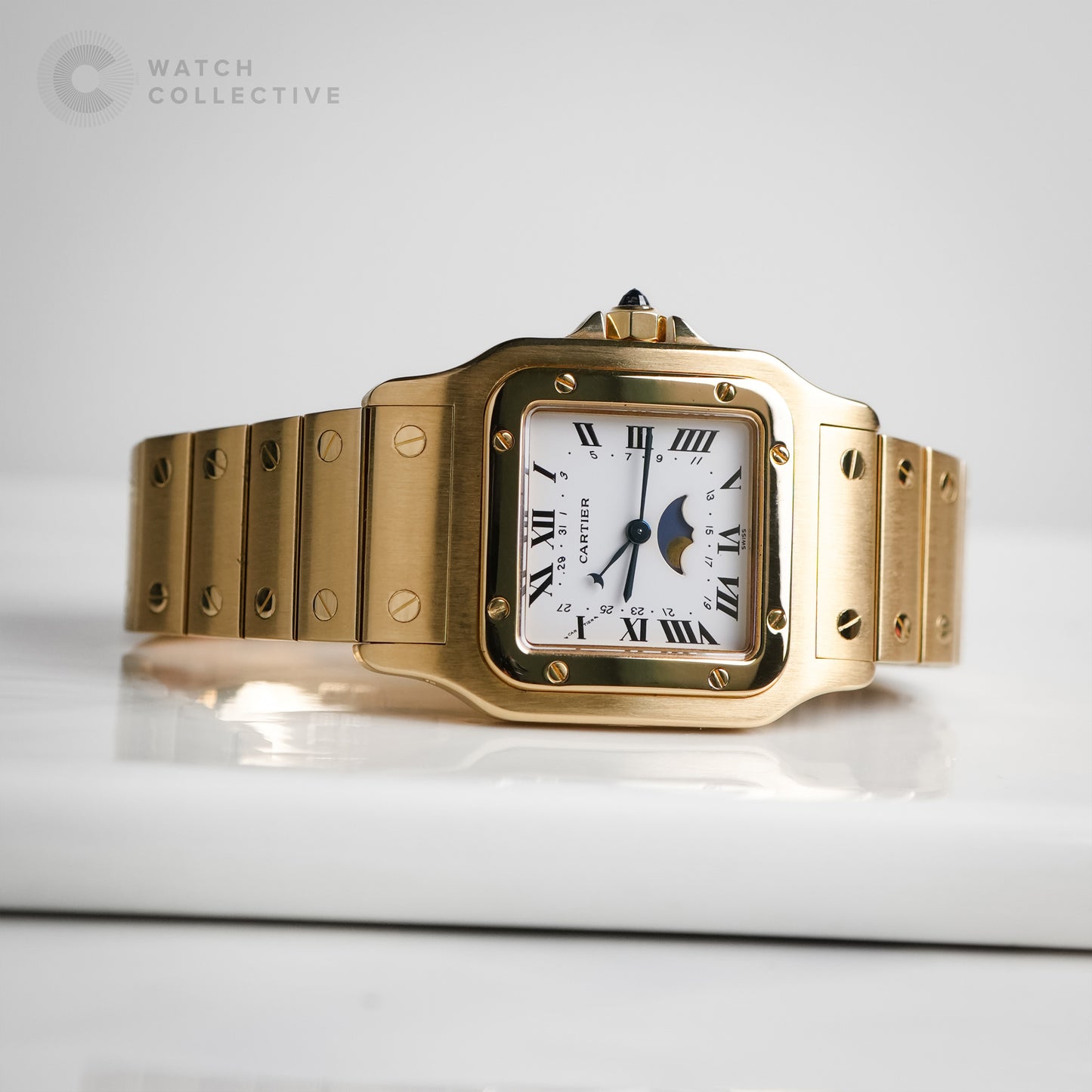 Cartier Santos Galbee Moonphase 18k Yellow Gold 819901