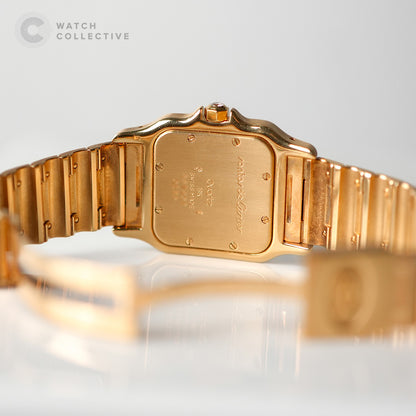 Cartier Santos Galbee Diamonds 18k Yellow Gold LM Size 887902