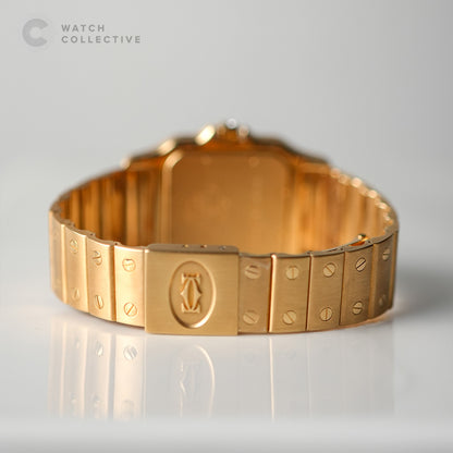 Cartier Santos Galbee Diamonds 18k Yellow Gold LM Size 887902