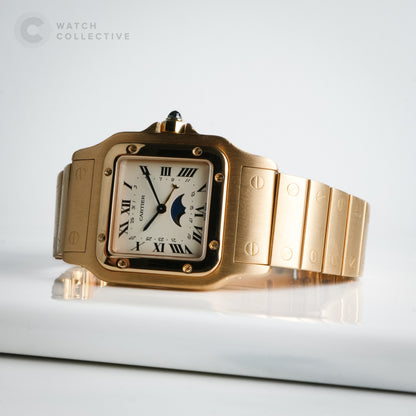 Cartier Santos Galbee Moonphase 18k Yellow Gold 819901 | Complete Set