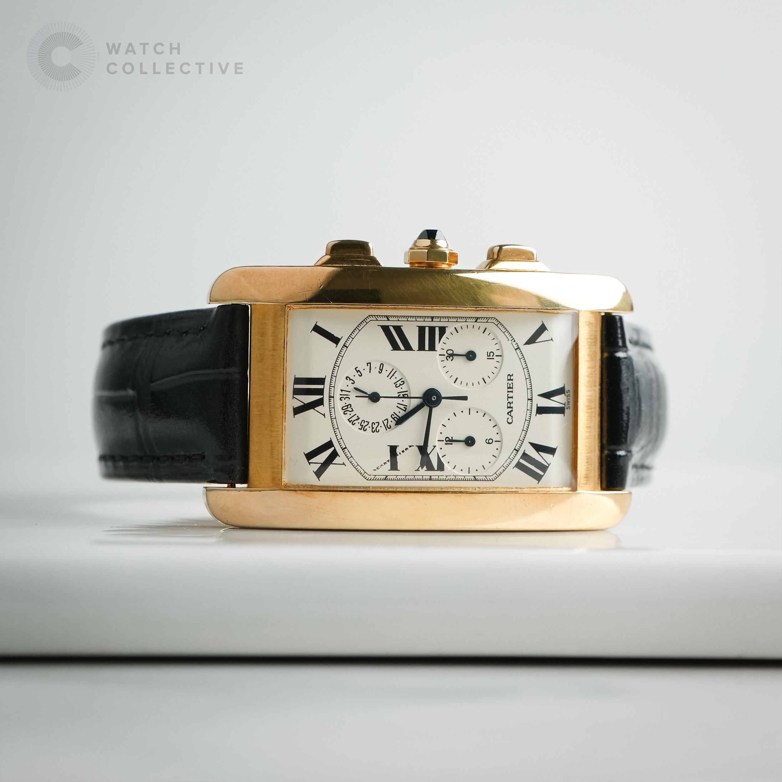 Cartier Tank Americaine 18k Yellow Gold 1730 Watch Collective