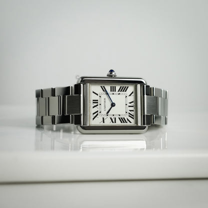 Cartier Tank Solo White 24mm Roman Dial 3170 | Complete Set