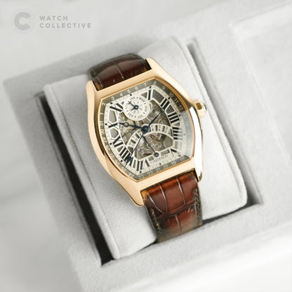 Cartier Tortue XL Perpetual Calendar Skeleton 3465 Ref W1580047
