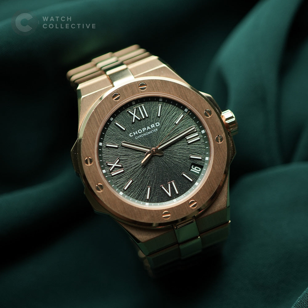 Chopard Alpine Eagle Large Green Dial/Rose gold