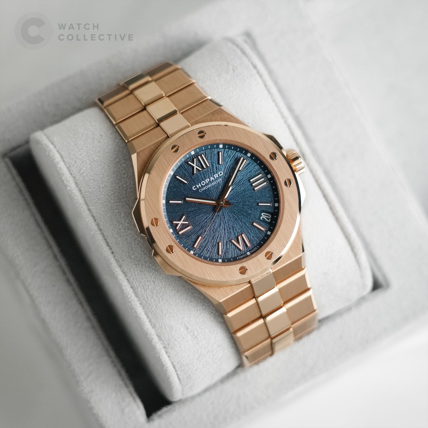 Chopard Alpine Eagle Rose Gold Blue Dial Large 41 | Complete Set