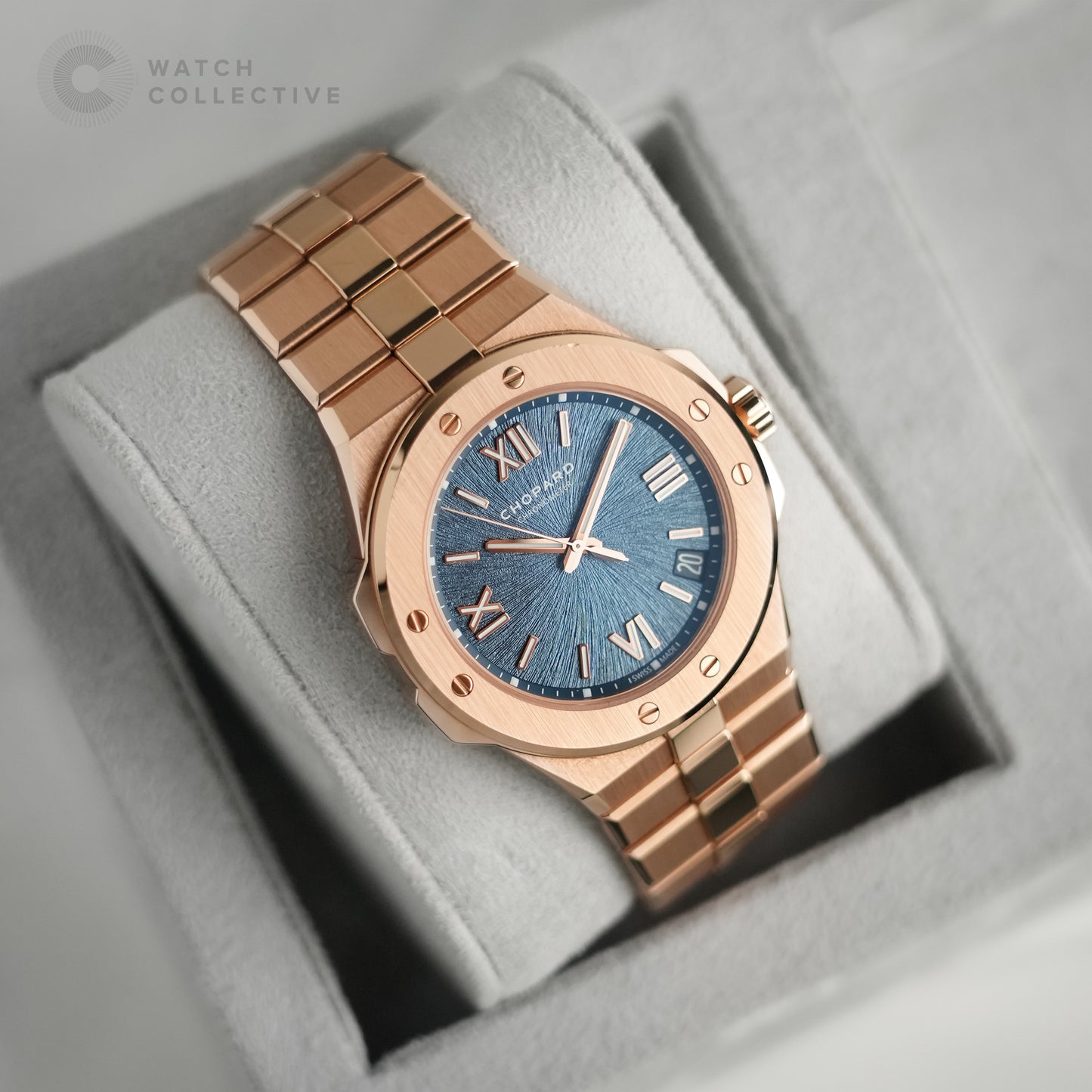 Chopard Alpine Eagle Rose Gold Blue Dial Large 41 | Complete Set