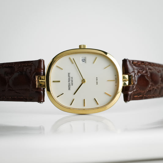 Patek Philippe Ellipse 18k yellow gold Double stamped Vintage 29mm quartz 3930J