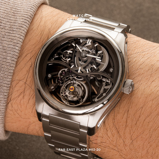 H. Moser & Cie Pioneer Cylindrical Tourbillon Skeleton Stainless Steel 42mm Automatic 3811-1201