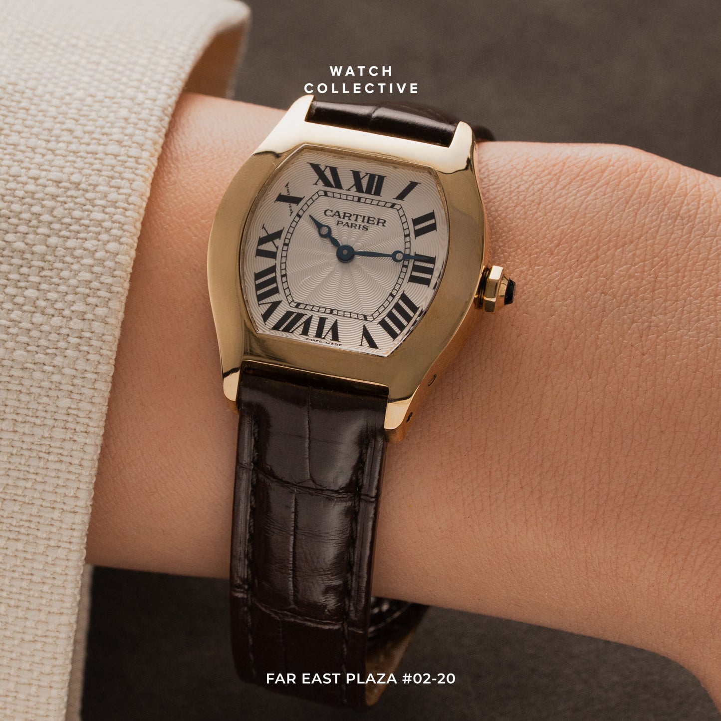 Cartier Tortue CPCP SM 18k Yellow gold 28mm manual 2643F
