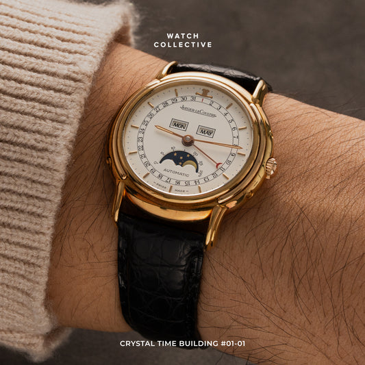 Jaeger Lecoultre JLC Odysseus Triple Calendar Moonphase 18k Yellow gold 35mm automatic 166.7.84