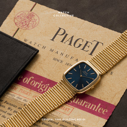 Piaget Tie-Emperador Blue Dial 18K Yellow Gold 32mm Automatic 12772G1
