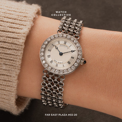 Breguet Classique 18k White Gold Factory Diamond 25mm Manual 8271