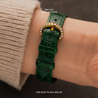 Chopard Happy Diamonds Emerald Green MOP dial 18k Yellow gold 23mm quartz