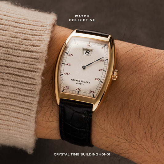 Franck Muller Curvex Heure Jump Hour 18k Yellow gold 31x43mm manual winding