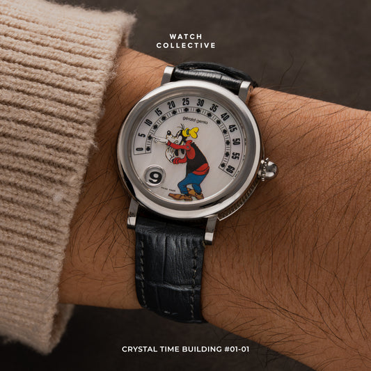 Gerald Genta Retrograde Goofy Stainless Steel 34mm automatic G3612
