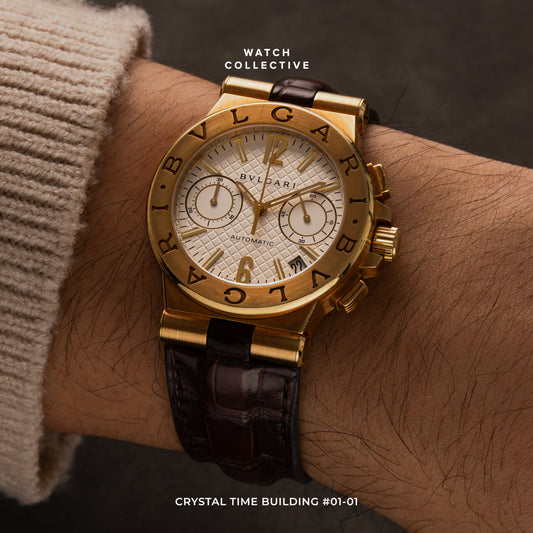 Bvlgari Diagono 28k Yellow Gold 35mm automatic DG 35 G CH